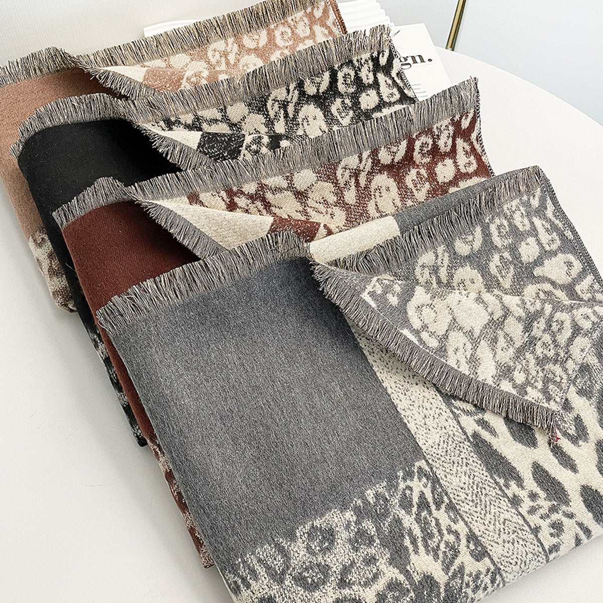 Four Seasons Leopard Print Shawl