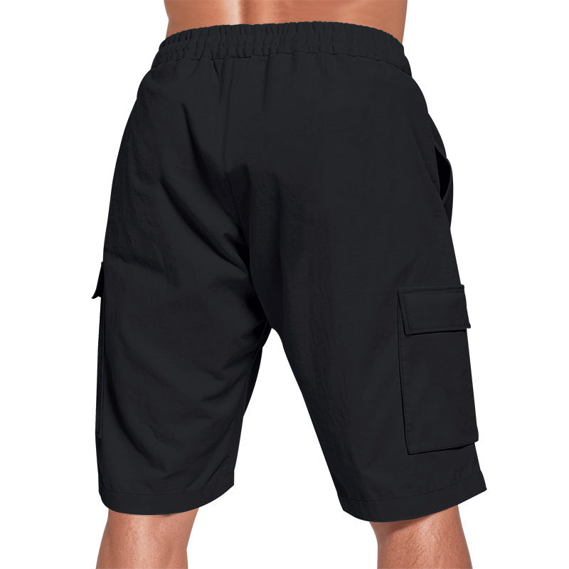 Men's Solid Colour Linen Shorts