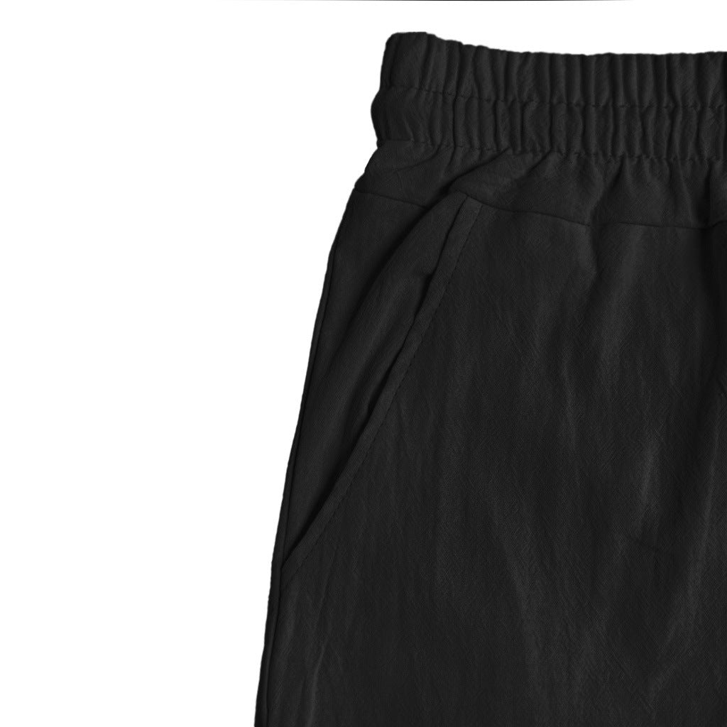 Men's Solid Colour Linen Shorts