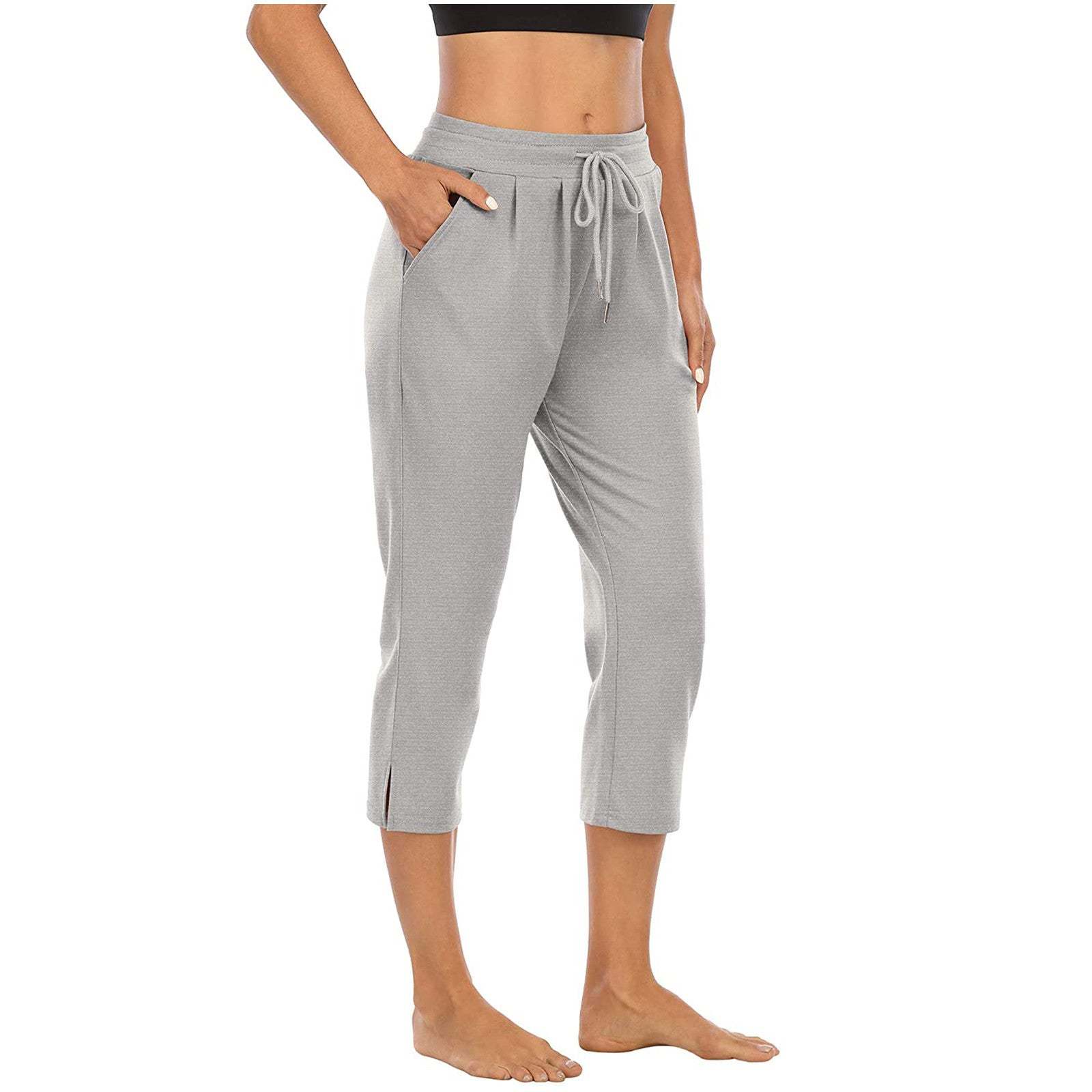 Capris with Drawstring and Pockets
