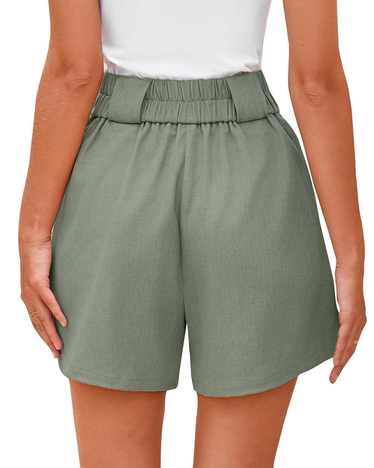 High Waist Shorts with Pockets