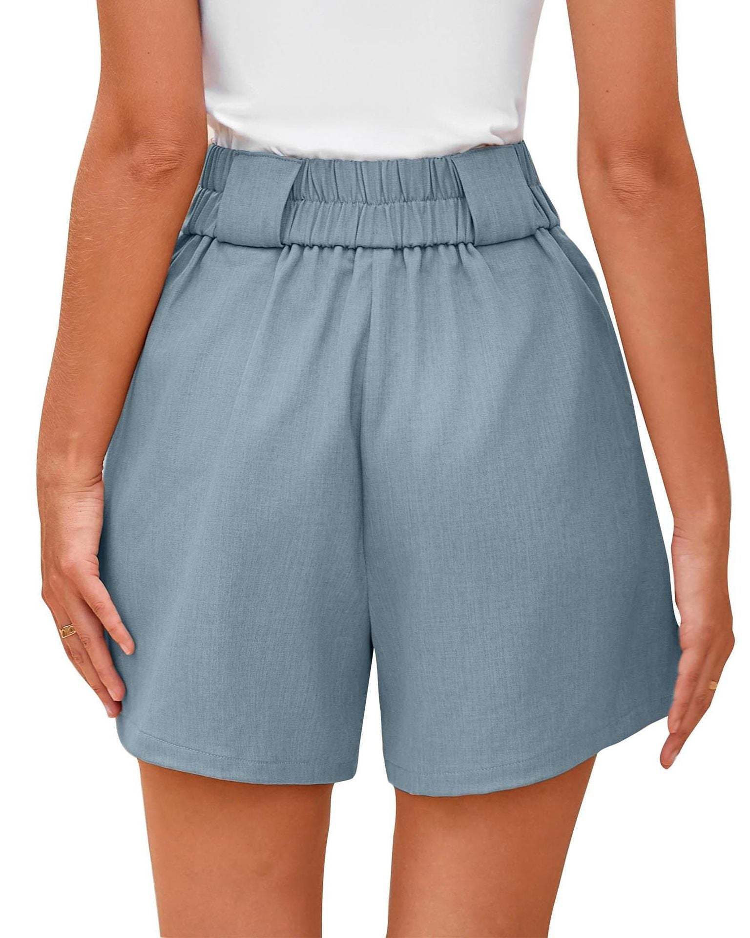 High Waist Shorts with Pockets