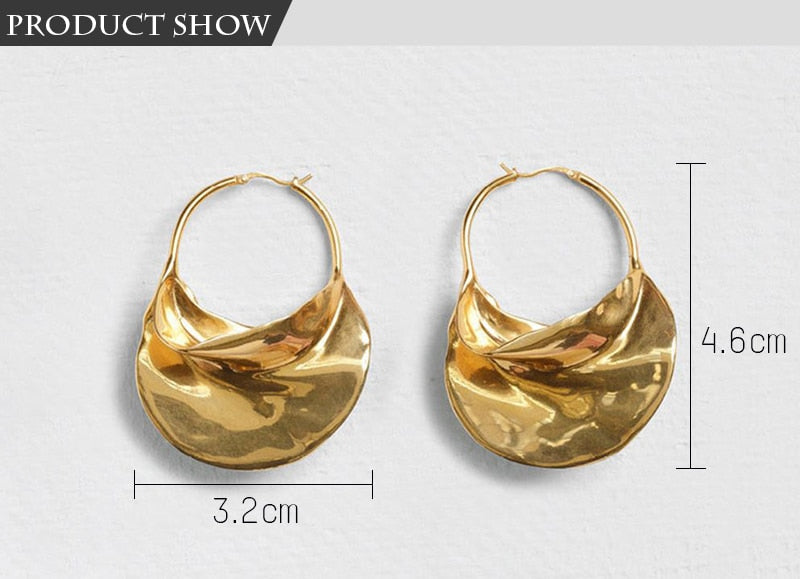 Imani Twist Metal Look Hoop Earrings - 2 Colors