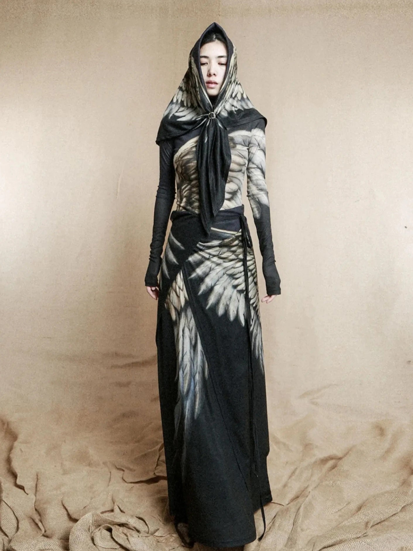 Ina Dark Angel Wing Creative Scarf