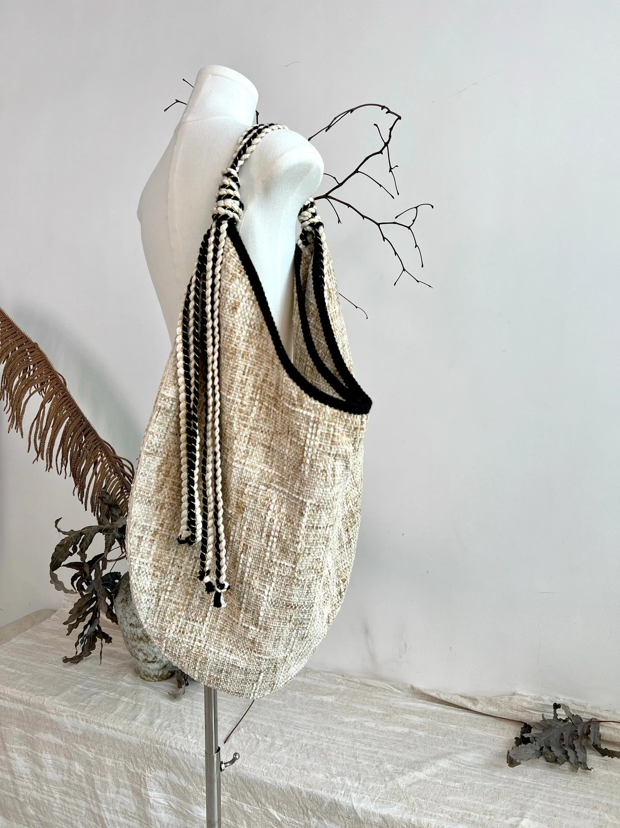 Inka Woven Cotton Hobo Bag