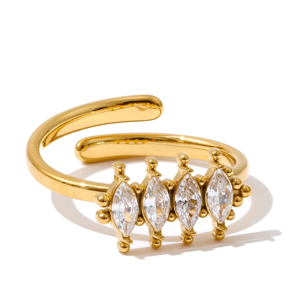 Irely Marquise Crystal Open Ring
