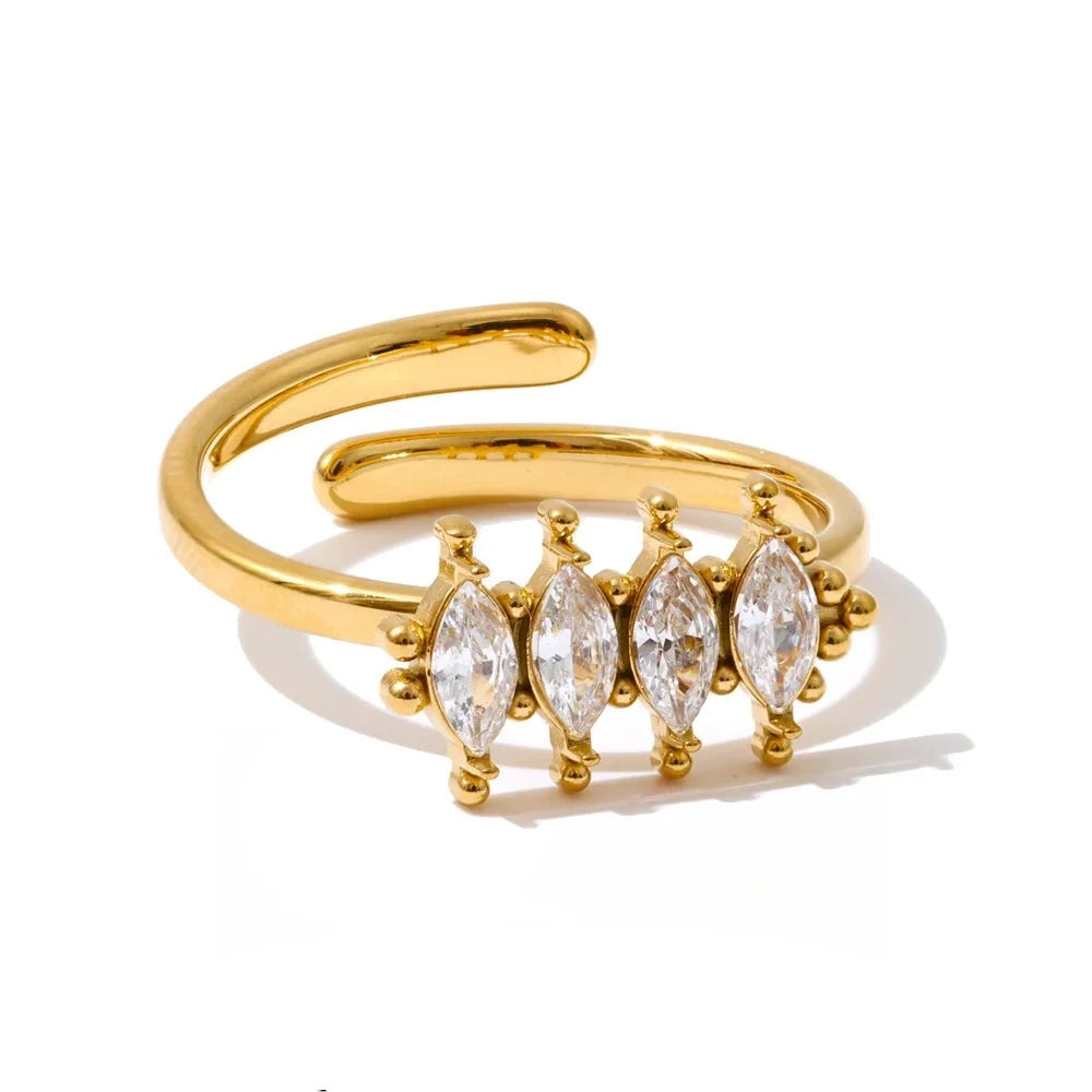 Irely Marquise Crystal Open Ring