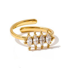 Irely Marquise Crystal Open Ring