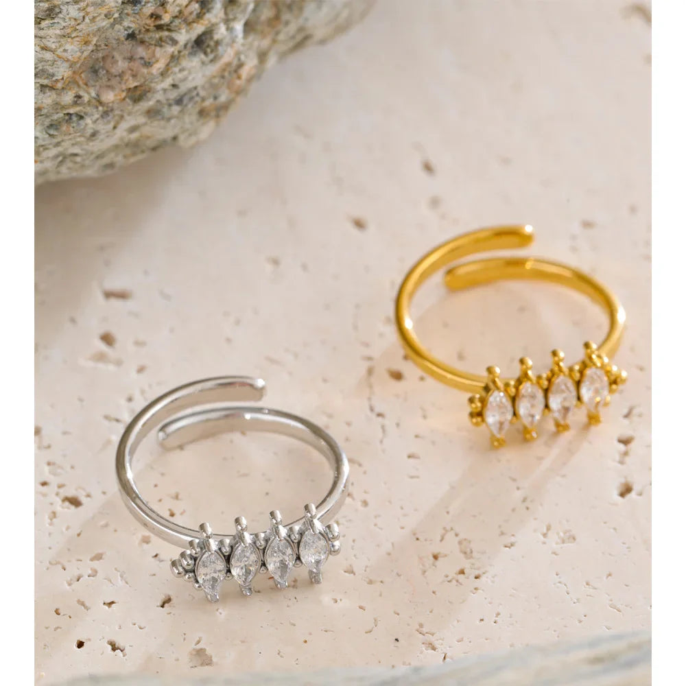 Irely Marquise Crystal Open Ring