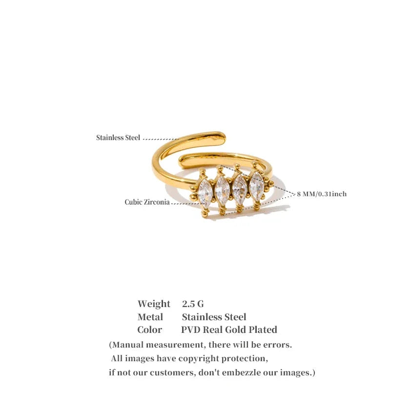 Irely Marquise Crystal Open Ring