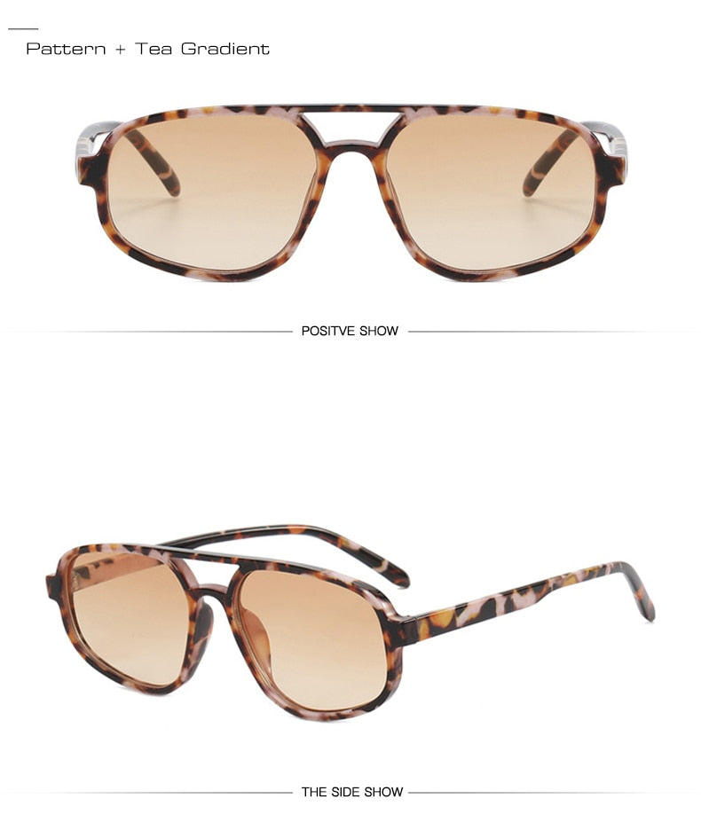 Jordana Retro Acetate Aviator Sunglasses - 6 Colors