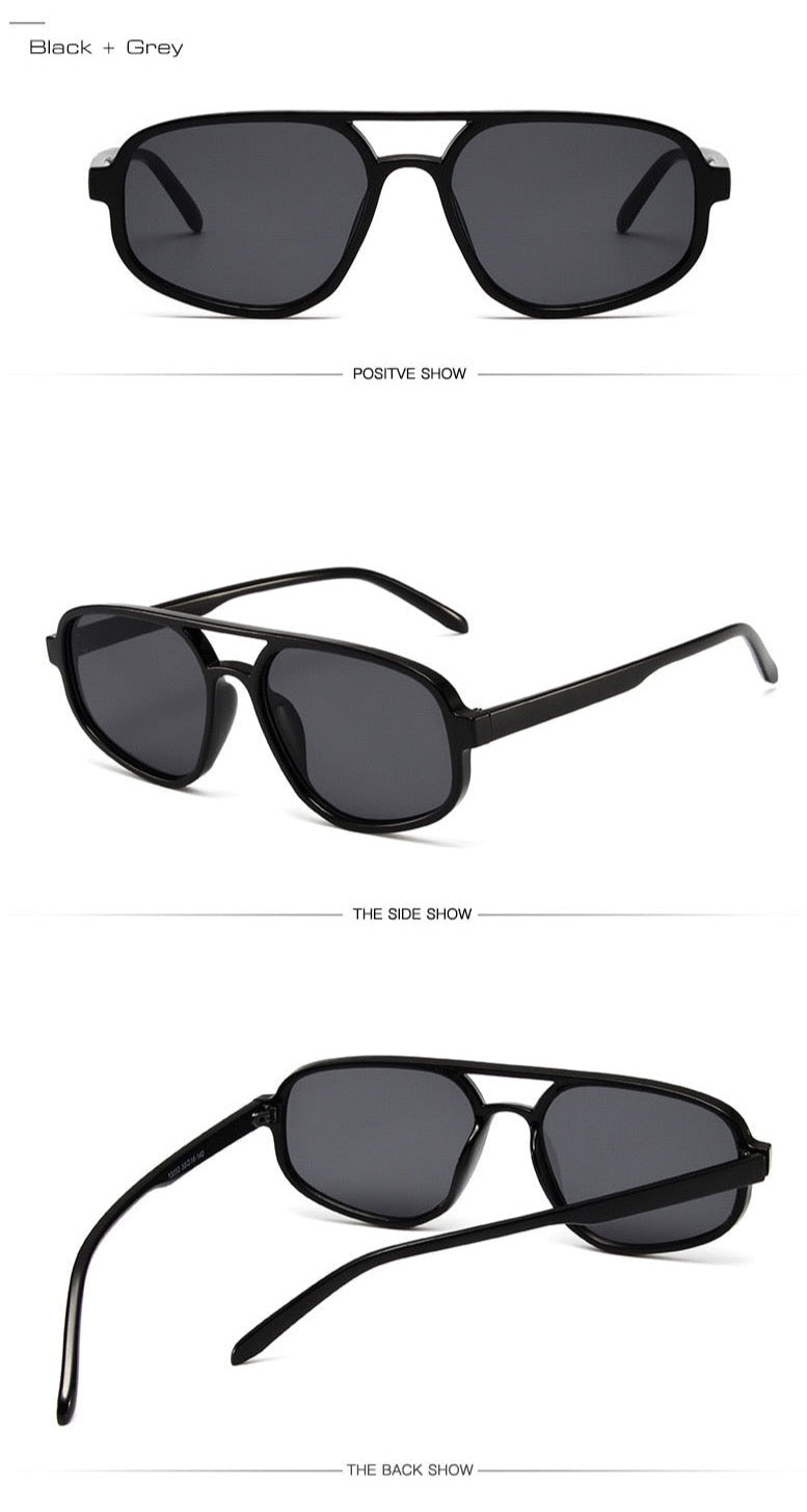 Jordana Retro Acetate Aviator Sunglasses - 6 Colors