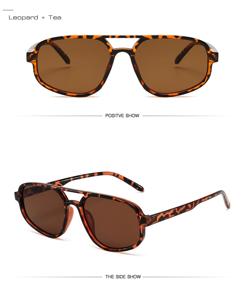 Jordana Retro Acetate Aviator Sunglasses - 6 Colors