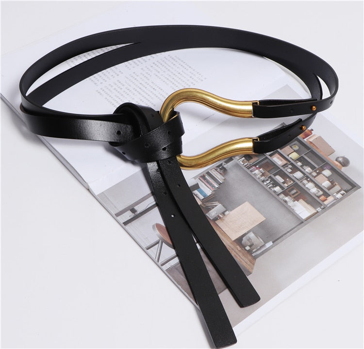 Jumbo U Shaped Leather Tassel Belts - 7 Colors