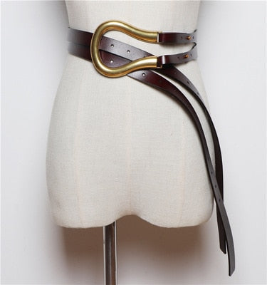 Jumbo U Shaped Leather Tassel Belts - 7 Colors