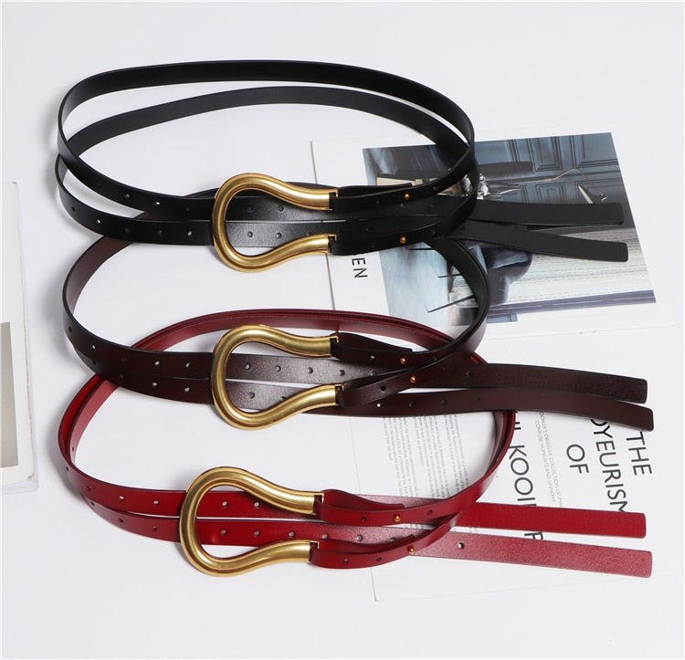 Jumbo U Shaped Leather Tassel Belts - 7 Colors