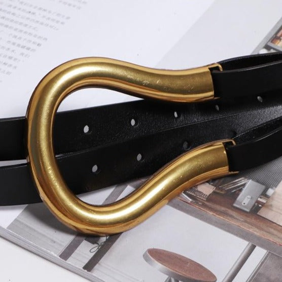 Jumbo U Shaped Leather Tassel Belts - 7 Colors