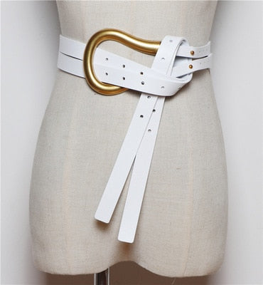 Jumbo U Shaped Leather Tassel Belts - 7 Colors