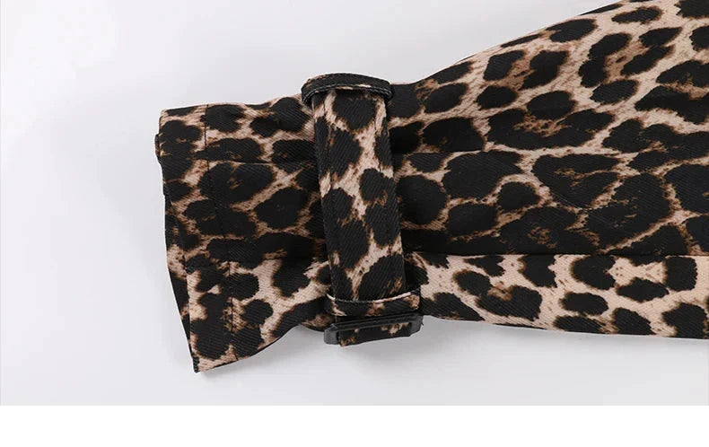 Karuna Leopard Print Belted Trench Coat