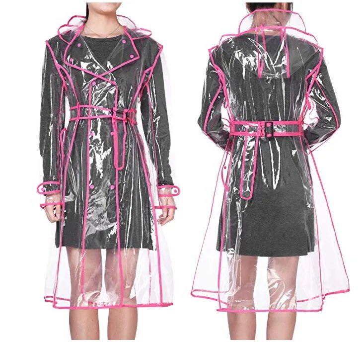 Keith Transparent Trench Rain Coats