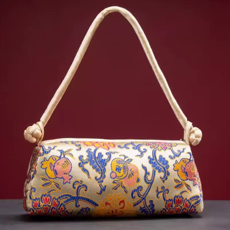 Kexin Silk Embroidery Cheongsam Mini Tote