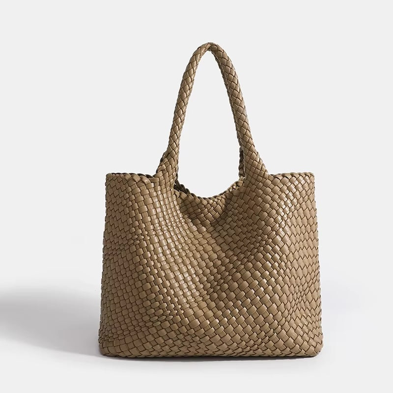 Eivissa Faux Leather Woven Totes - 16 Colors