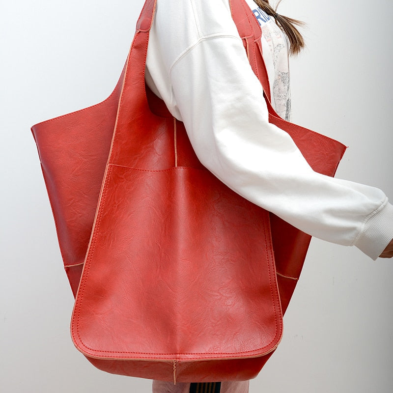 Kora Retro Oil Coated Look Jumbo Bags - 9 Colors