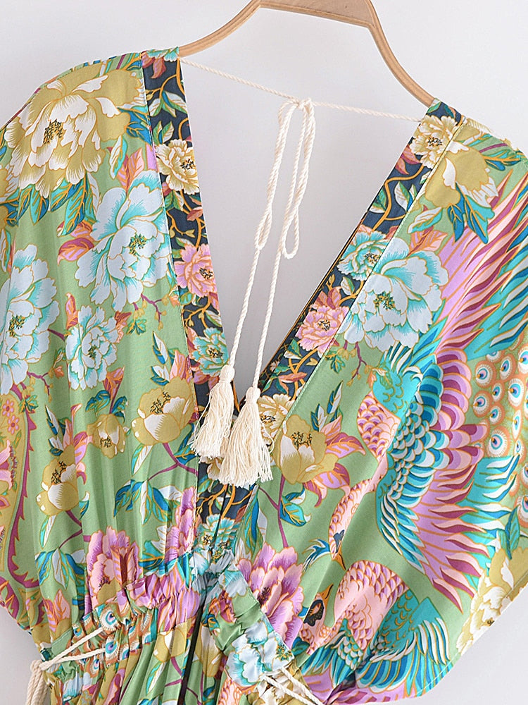 Lamona Bohemian Floral Prints Maxi Dress -  4 Colors