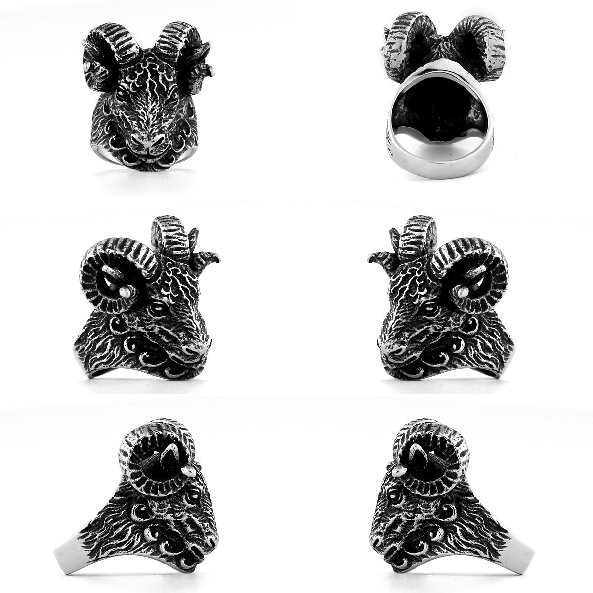 Large-Plate Horned Sheep Ring