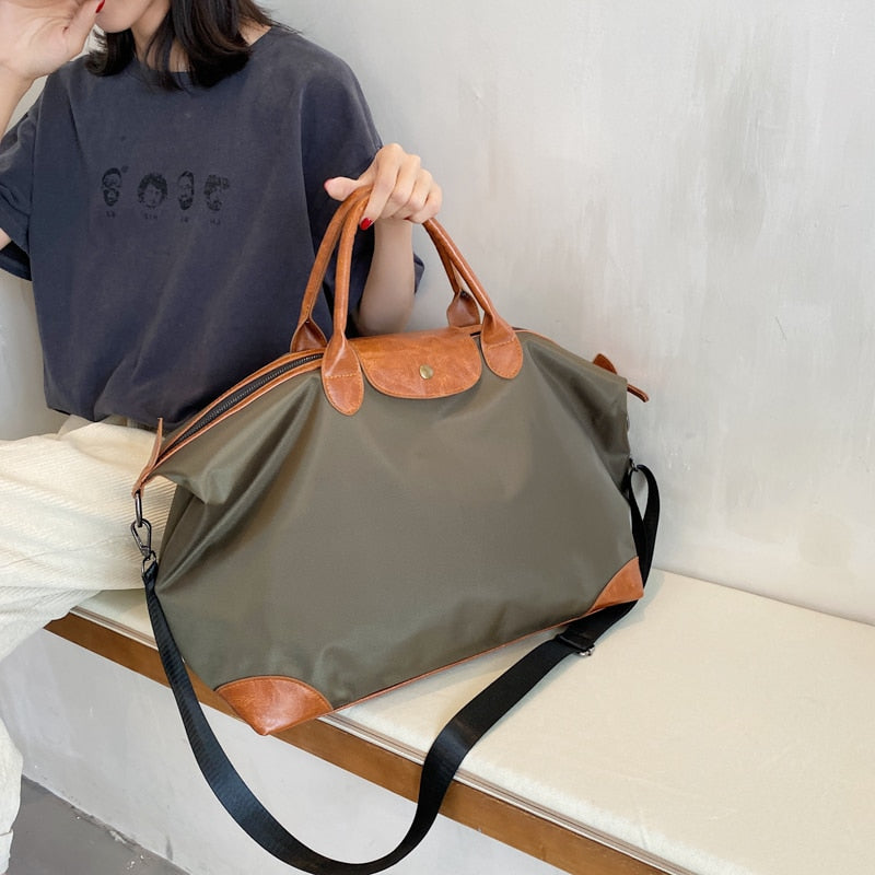 Laura Nylon+Leather Weekender Bags - 3 Colors