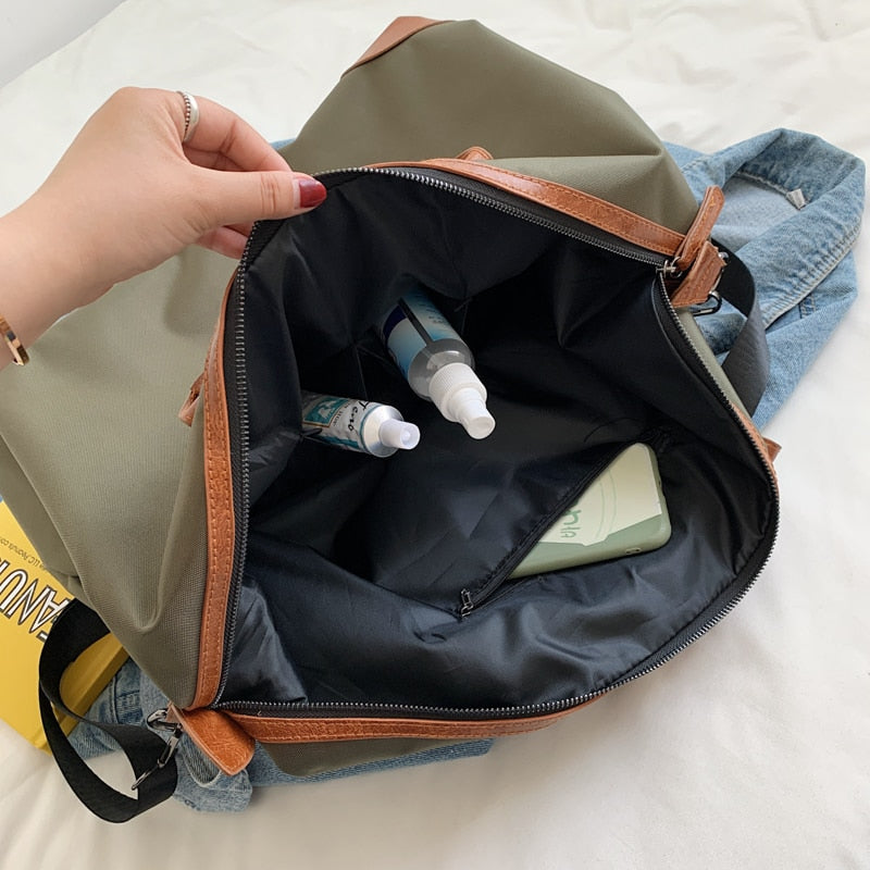 Laura Nylon+Leather Weekender Bags - 3 Colors