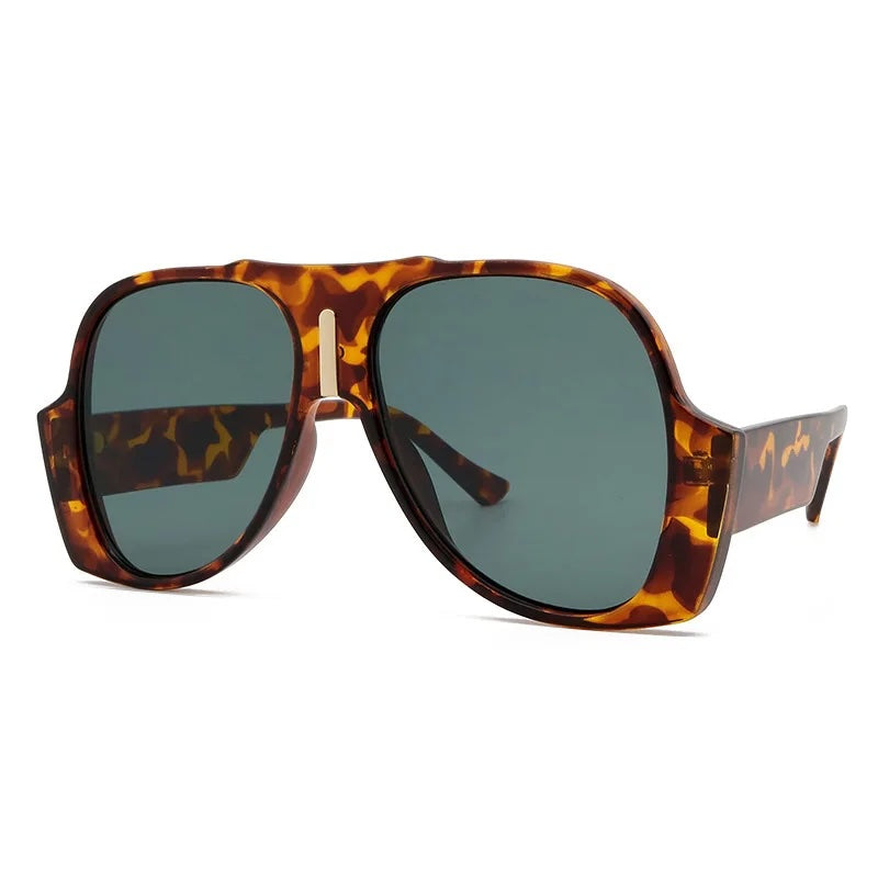 Edith Vintage Oval Aviator Sunglasses