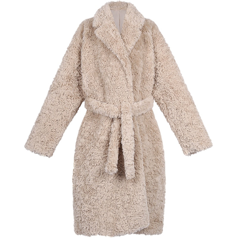 Lima Oversize Curly Faux Fur Coat