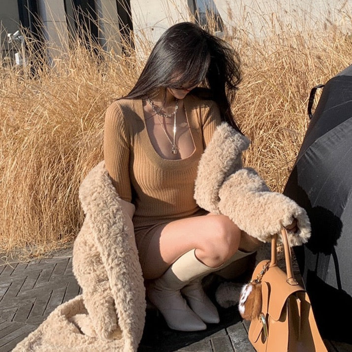 Lima Oversize Curly Faux Fur Coat