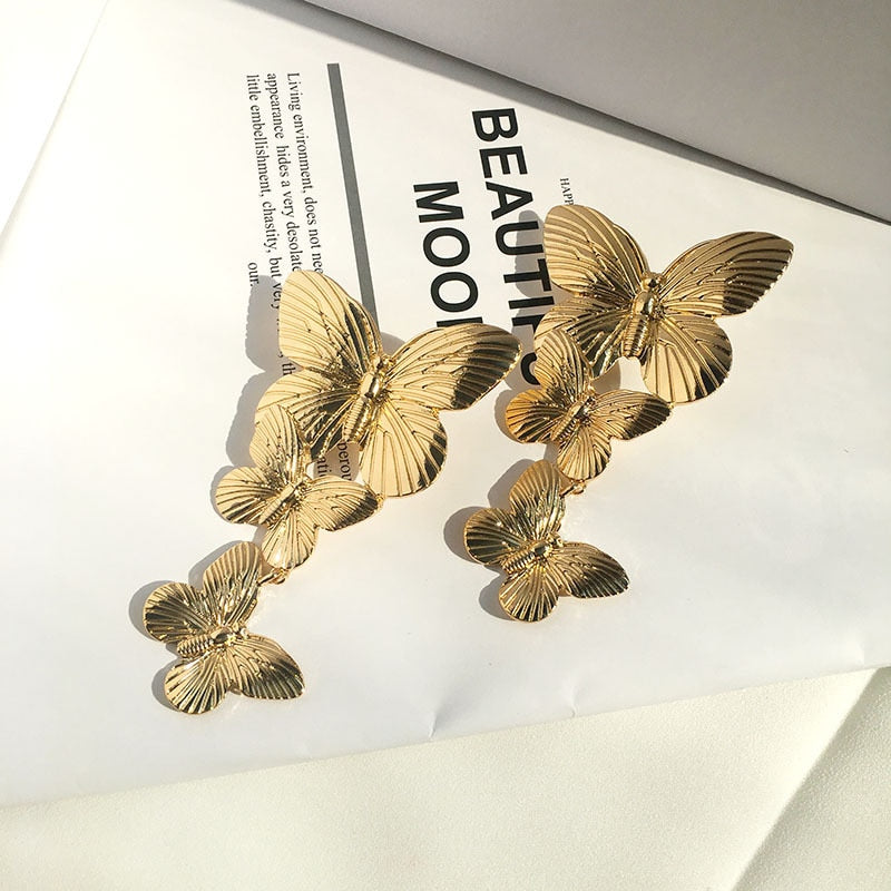 Lissa Butterflies Earrings - Gold or Silver