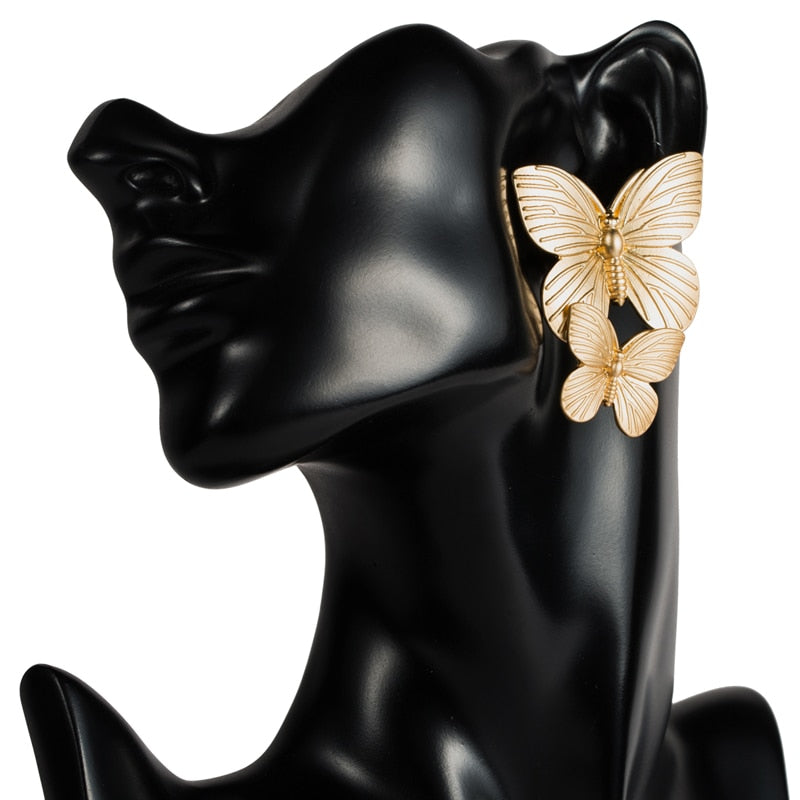 Lissa Butterflies Earrings - Gold or Silver