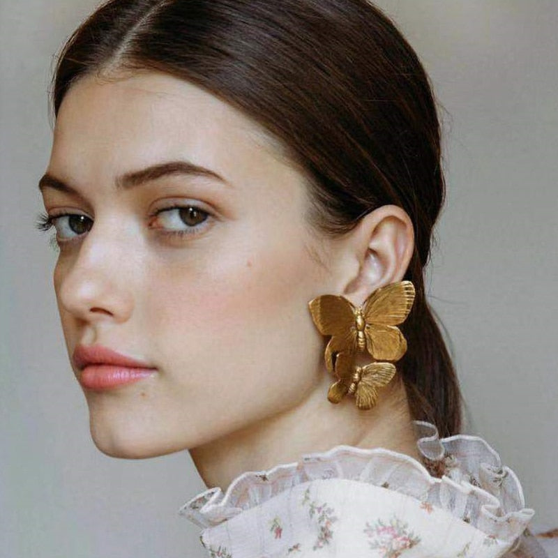 Lissa Butterflies Earrings - Gold or Silver