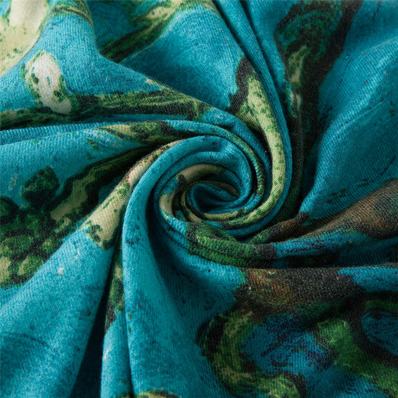 Luxe Cashmere Sakura Painting Scarves