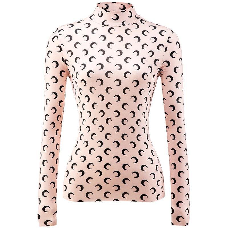 Machella Crescent Moon Prints Tissue Tops