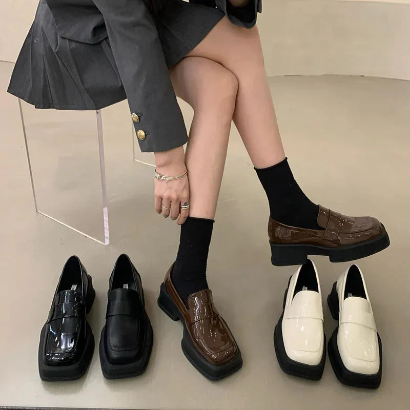 Maija Minimalist Platform Penny Loafers