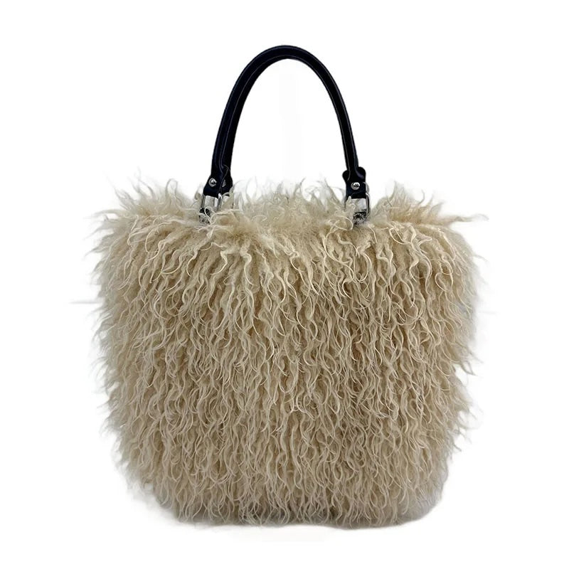 Margo Mongolian Faux Fur Tote Bag