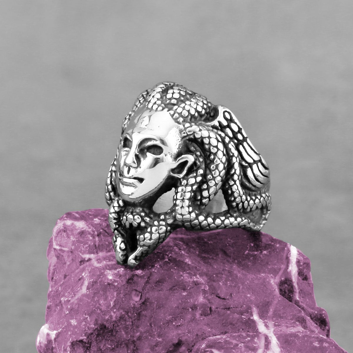 Medusa Head Ring