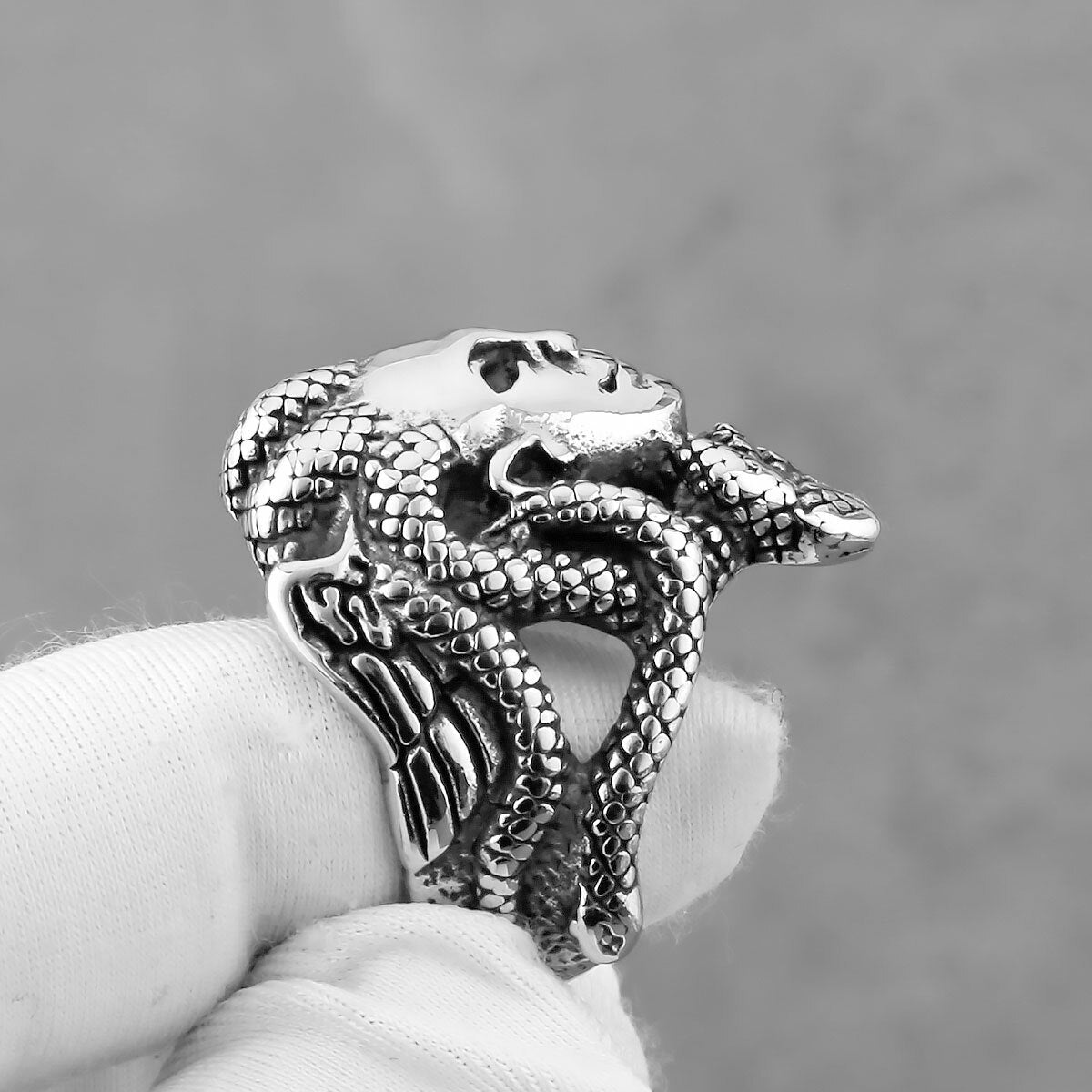 Medusa Head Ring