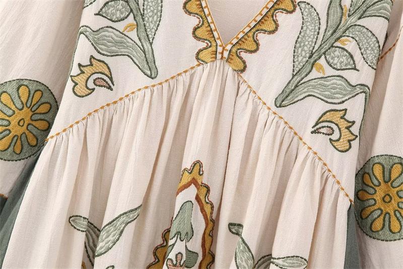 Merin Embroidery Mini Tunic Dress - Size S/ US M - SALE