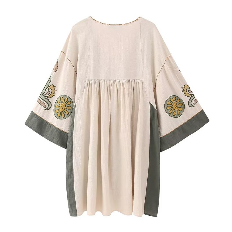 Merin Embroidery Mini Tunic Dress - Size S/ US M - SALE