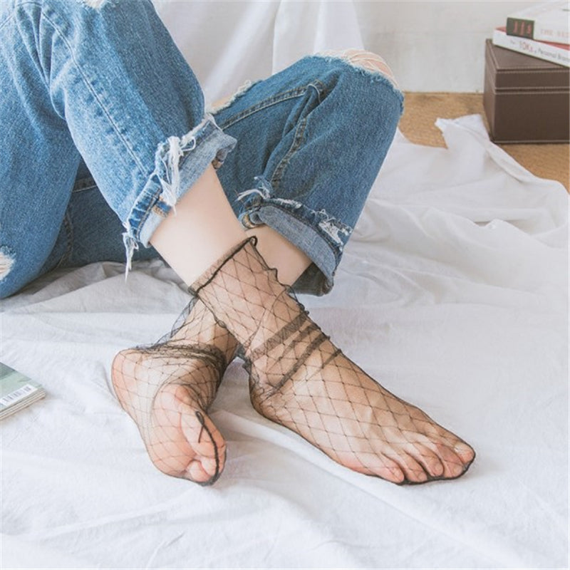 Mesh Ankle Tulle Socks - 7 Styles