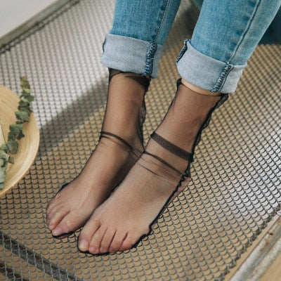 Mesh Ankle Tulle Socks - 7 Styles