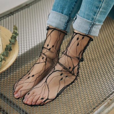 Mesh Ankle Tulle Socks - 7 Styles