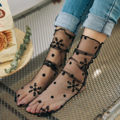 Mesh Ankle Tulle Socks - 7 Styles