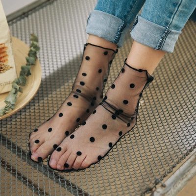 Mesh Ankle Tulle Socks - 7 Styles